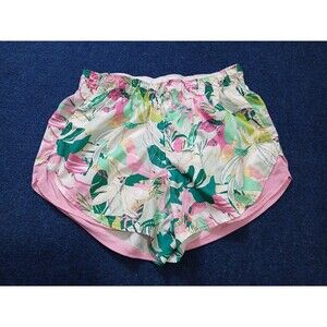 Athletic Floral Running Sports Athletic Short Shorts women with Pockets  M 8/10